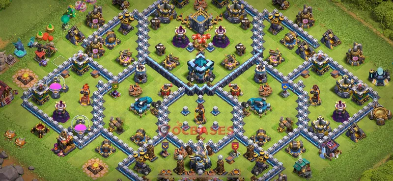 Town Hall 13 Base -war – Layout id: guie4 base layout, image 1