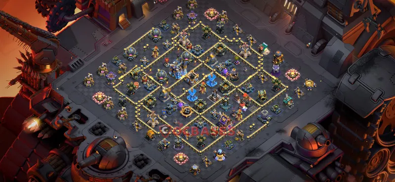 Town Hall 18 Base -war – Layout id: ztro5 base layout, image 1