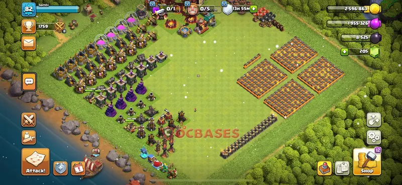 Town Hall 10 Base -progress base – Layout id: a4nqy base layout, image 2