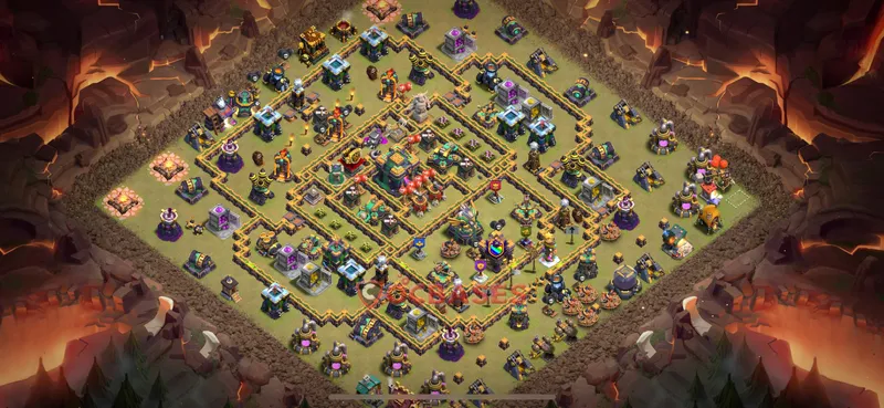 Town Hall 14 Base -trophy – Layout id: 815dd base layout, image 2