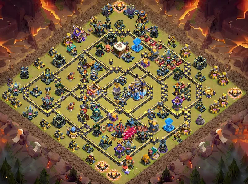 Town Hall 18 Base -trophy – Layout id: php03 base layout