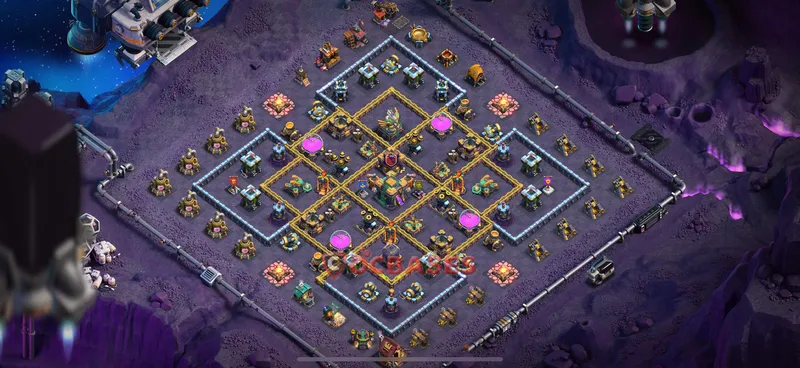 Town Hall 14 Base -hybrid – Layout id: uyues base layout, image 2