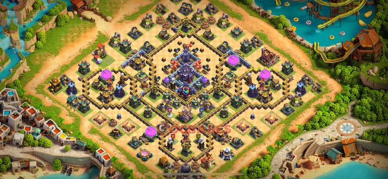 Town Hall 15 Base -trophy – Layout id: 1a7n8 base layout, image 1