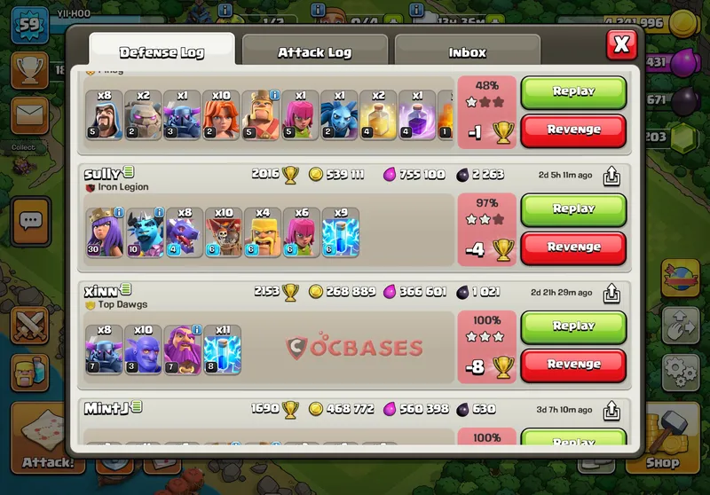 Town Hall 9 Base -hybrid – Layout id: 8ezgk base layout, image 2