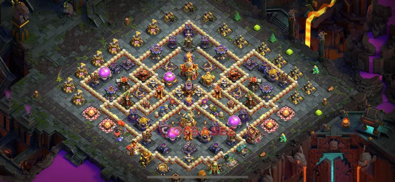 Town Hall 16 Base -hybrid – Layout id: 45yl6 base layout