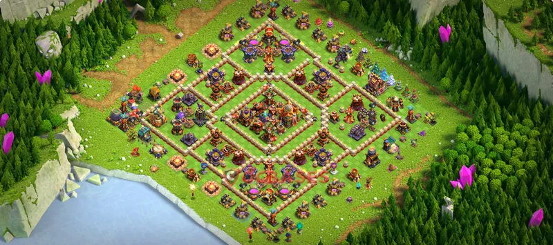 Town Hall 16 Base -hybrid – Layout id: jtc7z base layout