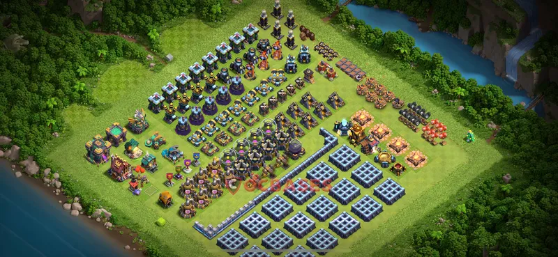 Town Hall 14 Base -progress base – Layout id: m5auo base layout