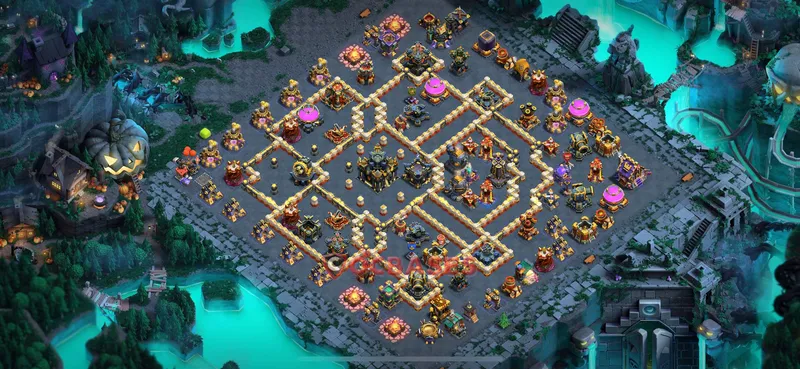 Town Hall 17 Base -hybrid – Layout id: rptac base layout