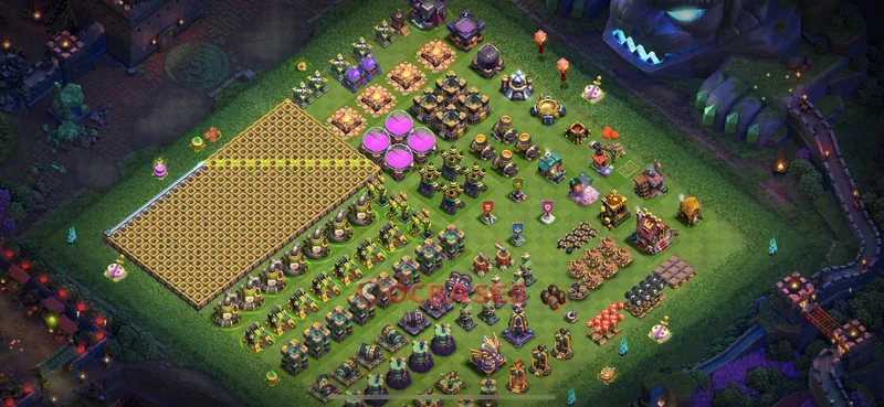 Town Hall 15 Base -progress base – Layout id: a44gy base layout