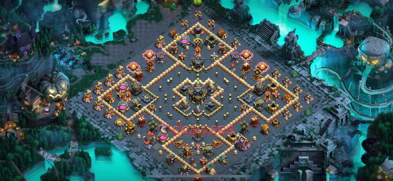 Town Hall 17 Base -hybrid – Layout id: 79kb1 base layout