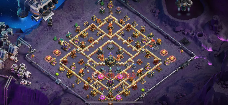 Town Hall 17 Base -war – Layout id: evpyp base layout