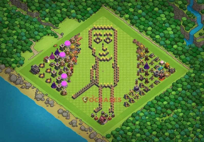 Town Hall 9 Base -fun – Layout id: tt813 base layout, image 1