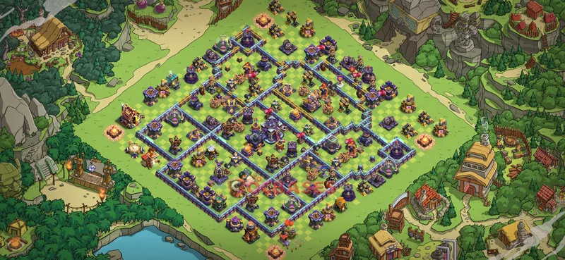 Town Hall 15 Base -trophy – Layout id: 438qe base layout