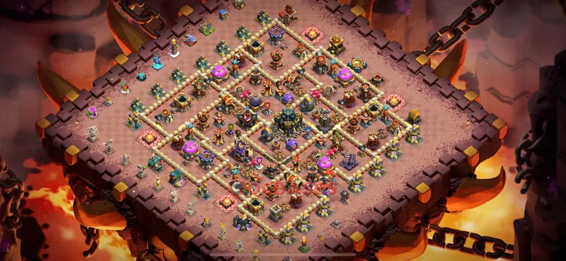 Town Hall 17 Base -war – Layout id: df1lm base layout