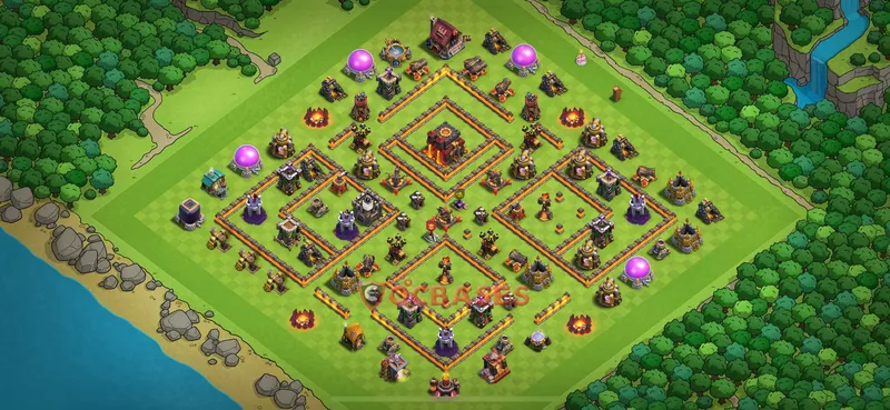 Town Hall 10 Base Layout id: fng63 base layout