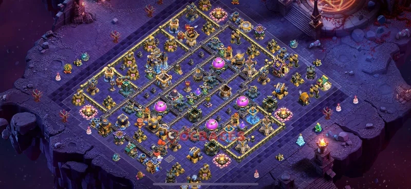 Town Hall 18 Base -trophy – Layout id: doi9o base layout