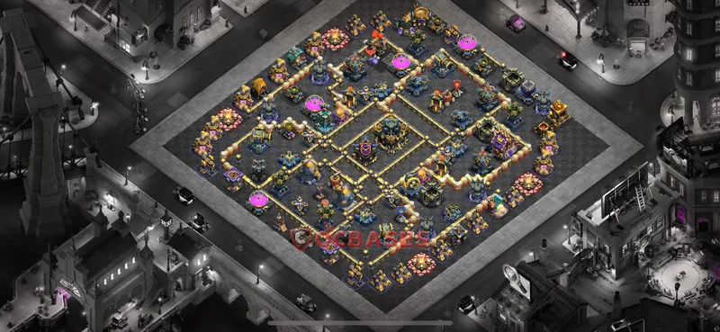 Town Hall 17 Base -war – Layout id: ziqjg base layout