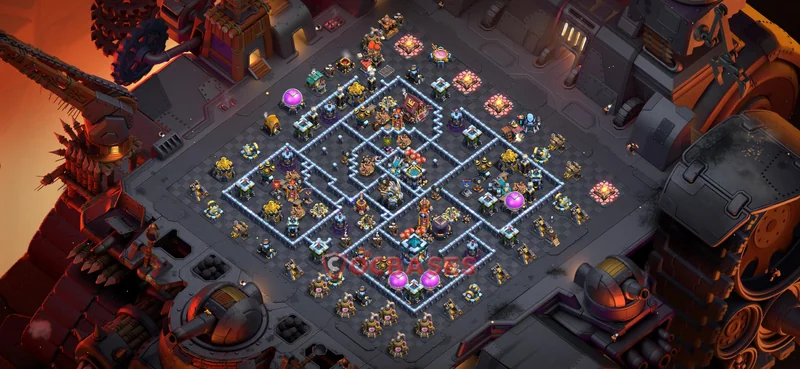 Town Hall 13 Base -trophy – Layout id: dol97 base layout