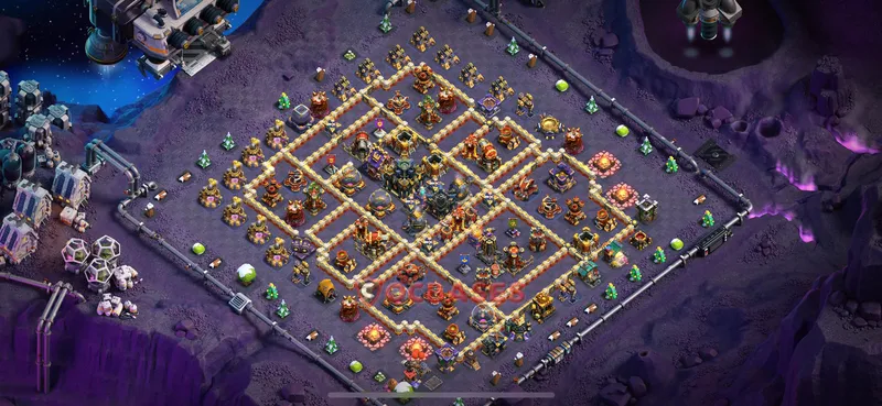 Town Hall 17 Base -hybrid – Layout id: ysts0 base layout