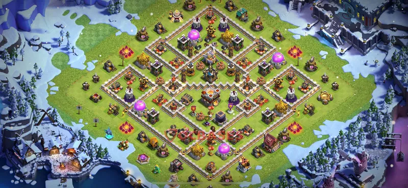 Town Hall 11 Base -hybrid – Layout id: kei2w base layout