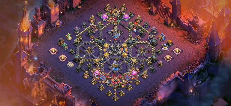 Town Hall 18 Base -war – Layout id: zd3or base layout