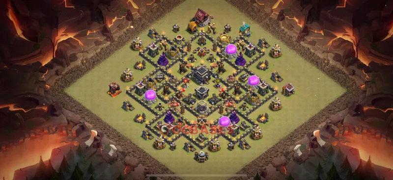 Town Hall 9 Base -war – Layout id: hyn7j base layout