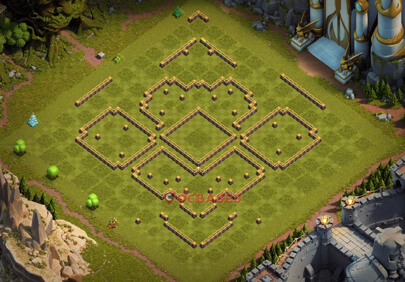 Town Hall 14 Base -war – Layout id: y9nzf base layout, image 1