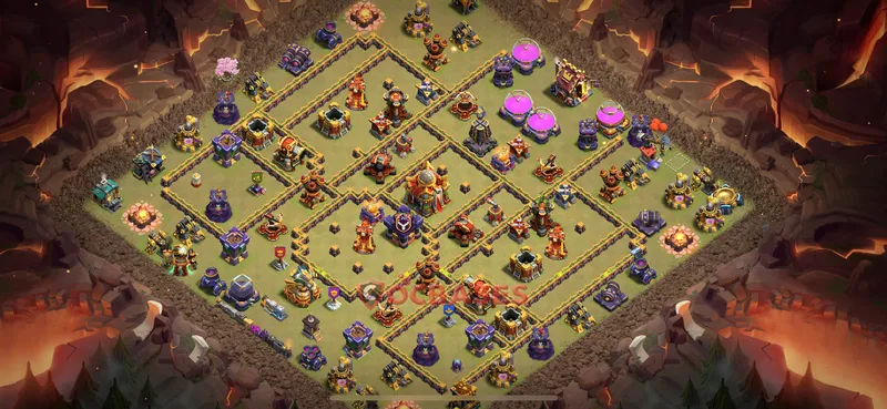Town Hall 16 Base -war – Layout id: ps4gn base layout, image 2