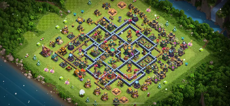 Town Hall 14 Base -trophy – Layout id: c90u3 base layout, image 2