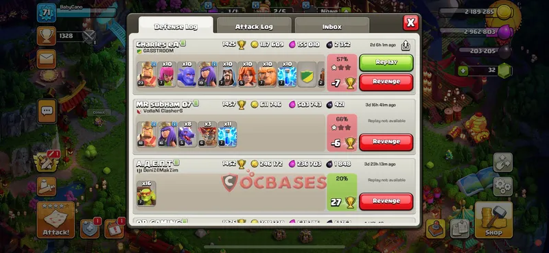 Town Hall 10 Base -hybrid – Layout id: w5m7c base layout, image 1
