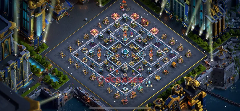 Town Hall 13 Base -war – Layout id: euzqn base layout, image 2