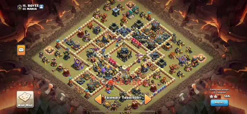 Town Hall 17 Base -trophy – Layout id: svvi2 base layout, image 2