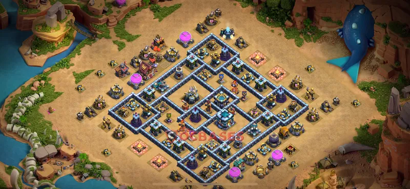 Town Hall 13 Base -war – Layout id: pf2ey base layout