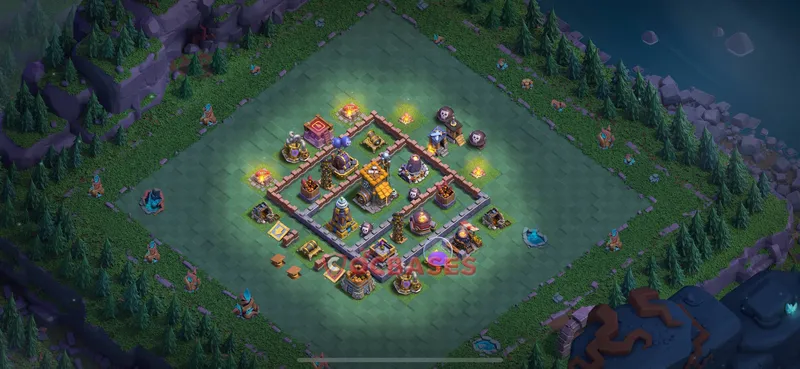 Builder Hall 9 Base -trophy – Layout id: h40qx base layout, image 2