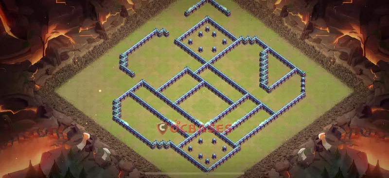 Town Hall 16 Base -war – Layout id: vmqa6 base layout, image 1