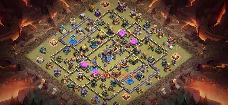 Town Hall 18 Base -trophy – Layout id: n2d6c base layout, image 1