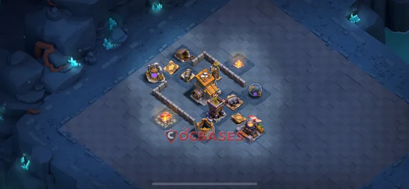 Builder Hall 6 Base -trophy – Layout id: gsqiv base layout, image 2