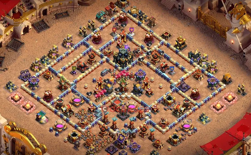 Town Hall 17 Base -war – Layout id: 28gr2 base layout