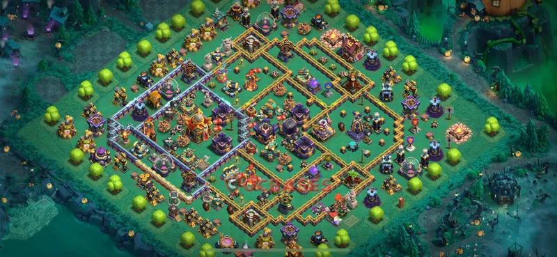 Town Hall 16 Base -progress base – Layout id: jzdul base layout