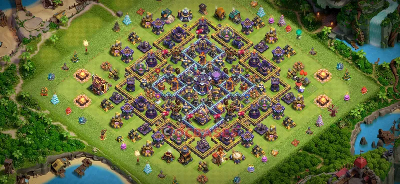 Town Hall 15 Base -hybrid – Layout id: cww4y base layout