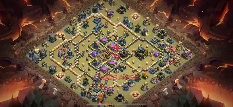 Town Hall 17 Base -trophy – Layout id: r60qh base layout