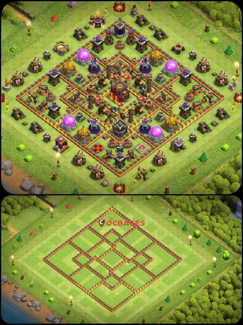 Town Hall 10 Base – Layout id: vjg5j base layout