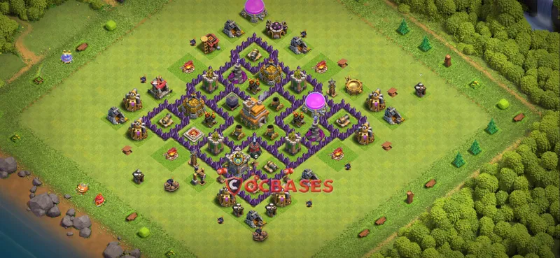 Town Hall 7 Base – Layout id: f2ti7 base layout
