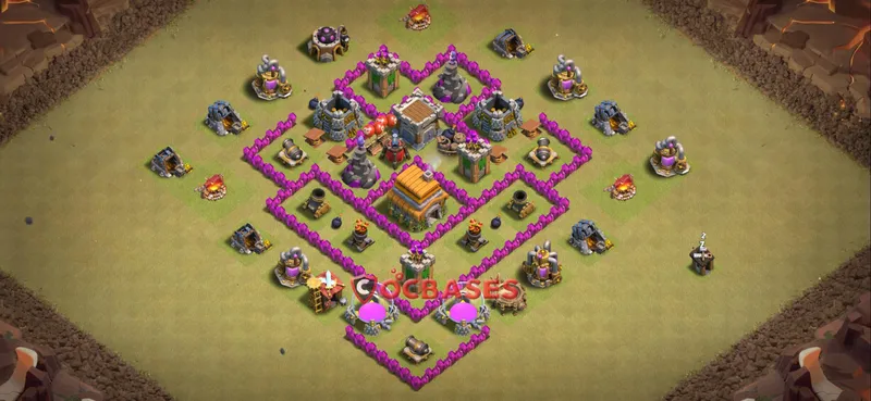Town Hall 6 Base – Layout id: mdqwn base layout