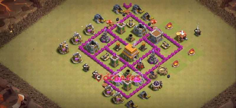 Town Hall 6 Base – Layout id: 0b7en base layout
