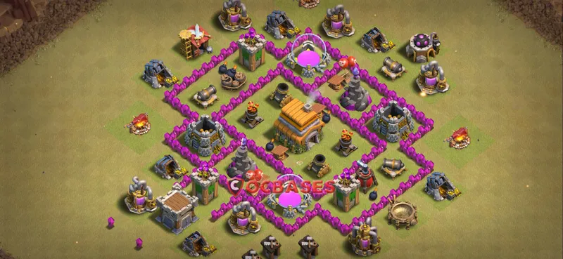 Town Hall 6 Base – Layout id: vgyia base layout