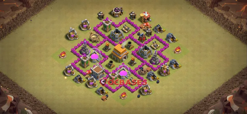 Town Hall 6 Base – Layout id: 0sqv9 base layout