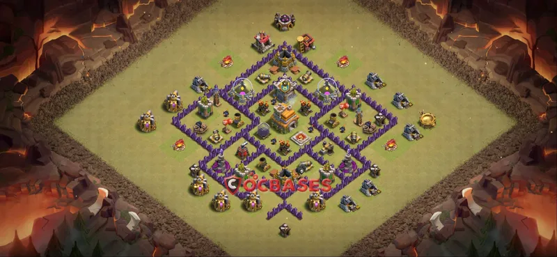 Town Hall 7 Base – Layout id: la6mn base layout