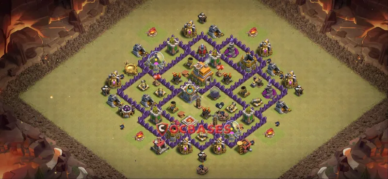 Town Hall 7 Base -war – Layout id: 7sxbh base layout
