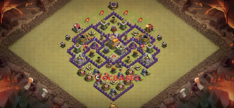 Town Hall 7 Base -war – Layout id: jexfy base layout